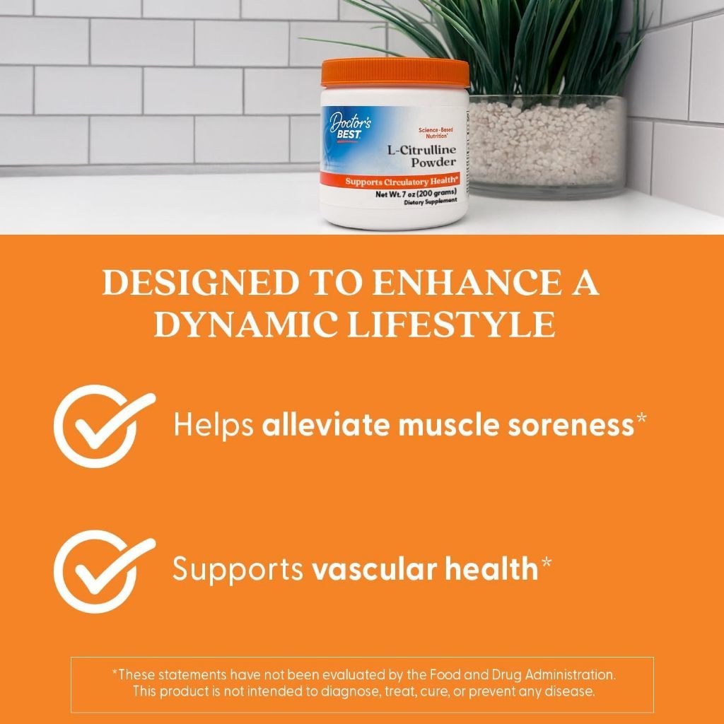 USA Supplements | Doctor's Best, L-Citrulline Powder ( Improves Blood Flow )
