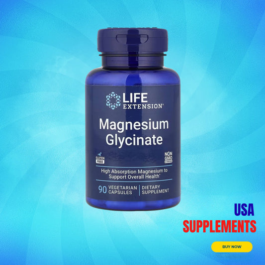USA Supplements | Life Extension, Magnesium Glycinate ( Muscle Relaxation & Comfort )