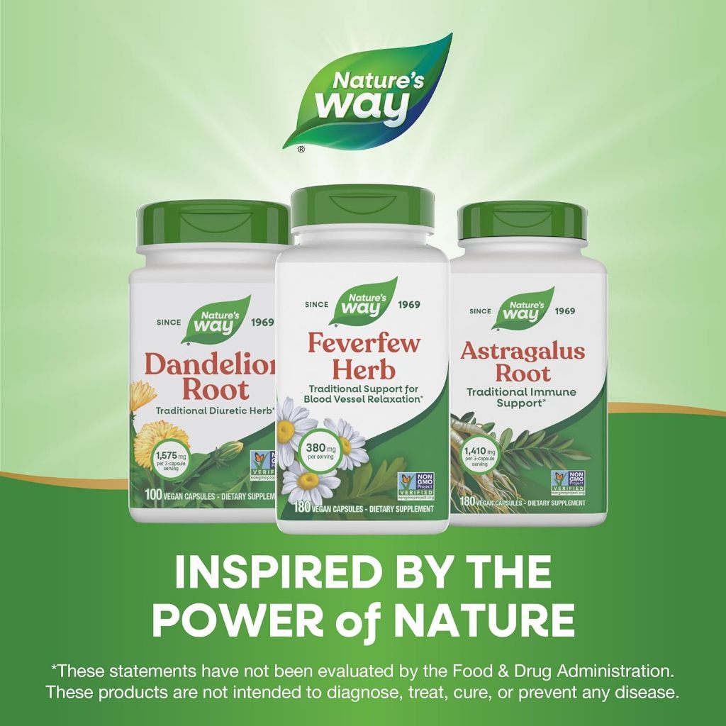 USA Supplements | Nature's Way, Feverfew Herb, 100 Vegan Capsules ( Supports Headache Relief )