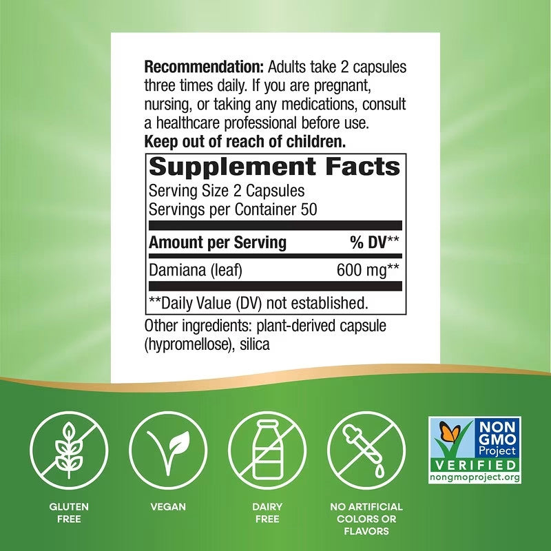 USA Supplements | Nature's Way, Damiana Leaves ( Mood and Relaxation Support )