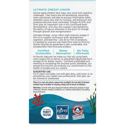 USA Supplements | Nordic Naturals, Ultimate Omega® Junior ( Supports Brain Development )