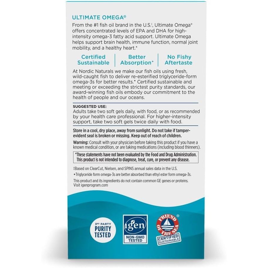 USA Supplements | Nordic Naturals, Ultimate Omega, Lemon, 60 Soft Gels ( Heart Health Support )