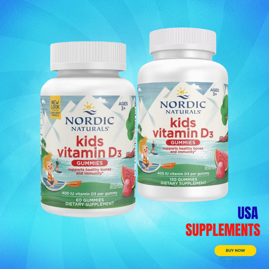 USA Supplements | Nordic Naturals, Kids Vitamin D3 Gummies ( Supports Bone Health )