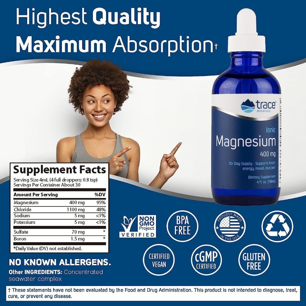 USA Supplements | Trace, Ionic Magnesium ( Muscle and Nerve Support )