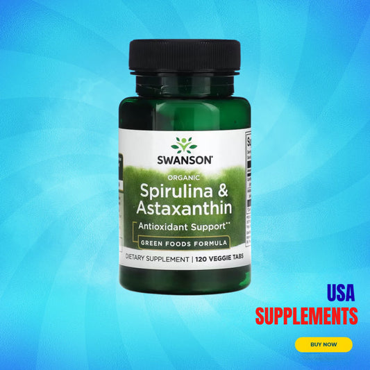 USA Supplements | Swanson, Organic Spirulina & Astaxanthin ( Antioxidant Support )