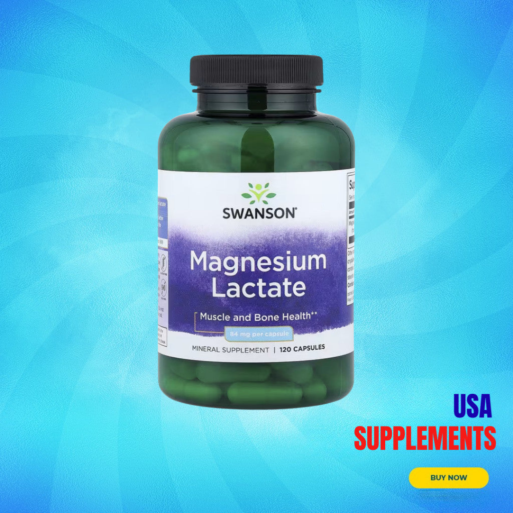 USA Supplements | Swanson, Magnesium Lactate ( Muscle and Bone Health )