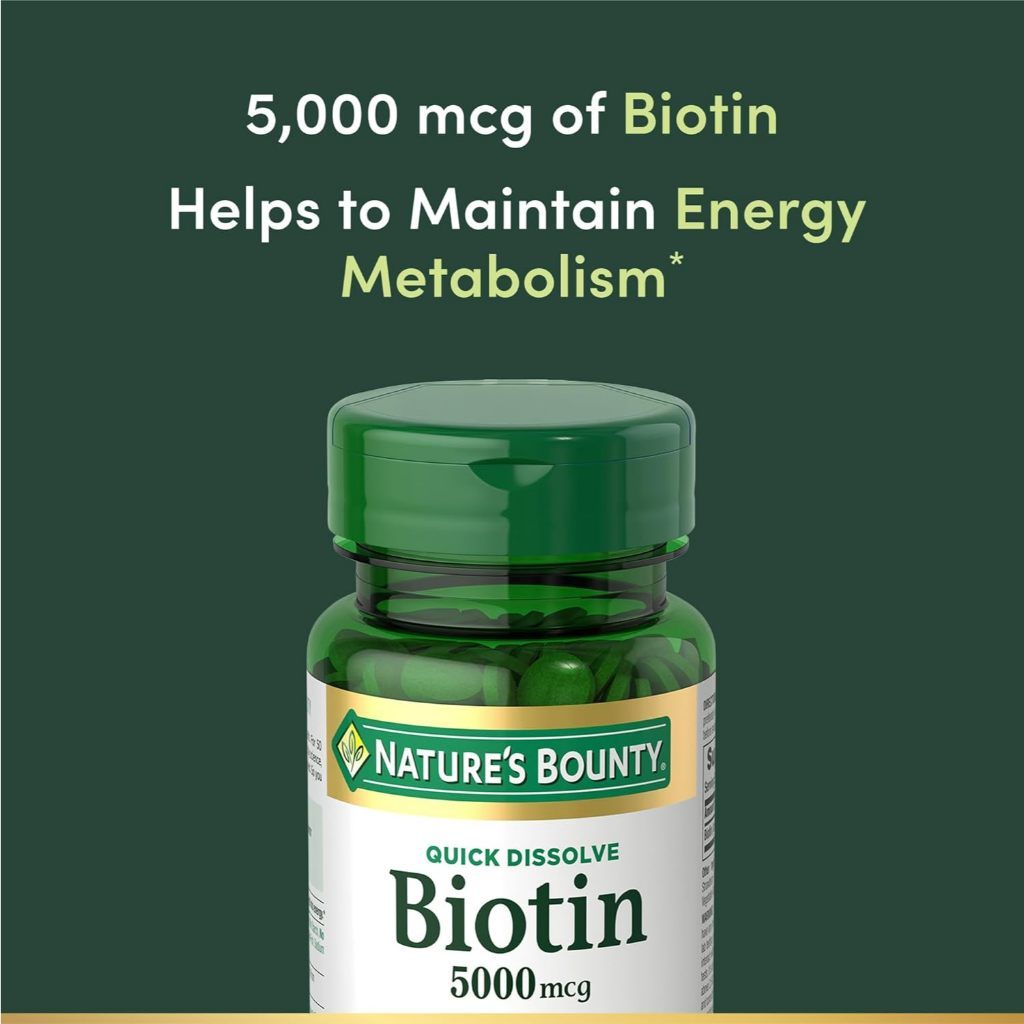 USA Supplements | Nature's Bounty, Biotin, 60 Quick Dissolve Tablets ( Supports Hair, Skin & Nails )