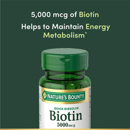 USA Supplements | Nature's Bounty, Biotin, 60 Quick Dissolve Tablets ( Supports Hair, Skin & Nails )