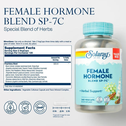 USA Supplements | Solaray, Female Hormone Blend SP-7C ( Hormonal Balance )