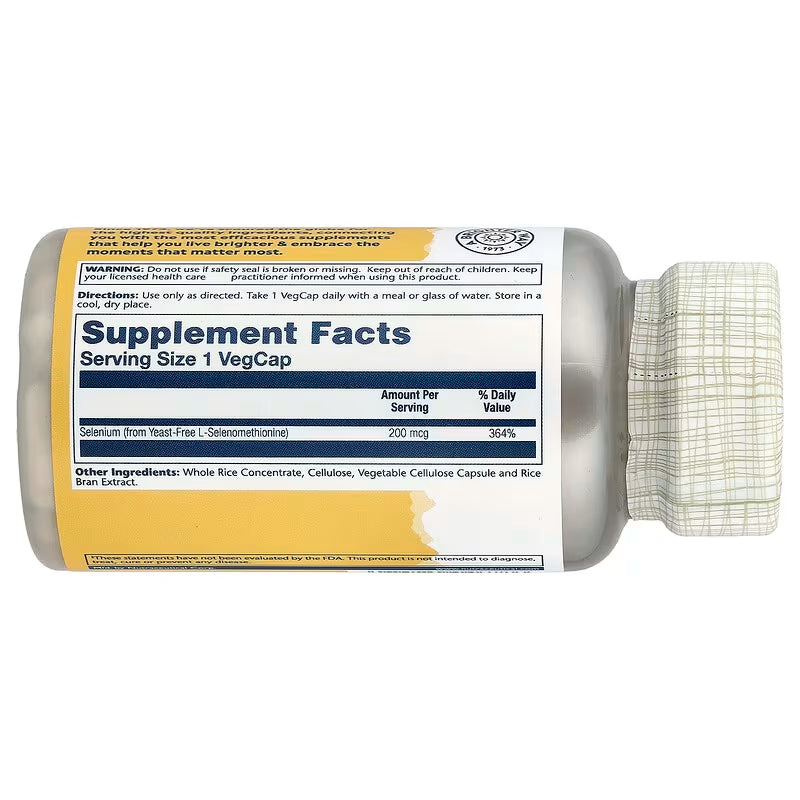 USA Supplements | Solaray, Selenium, 200 mcg, 90 VegCaps ( Antioxidant Support )