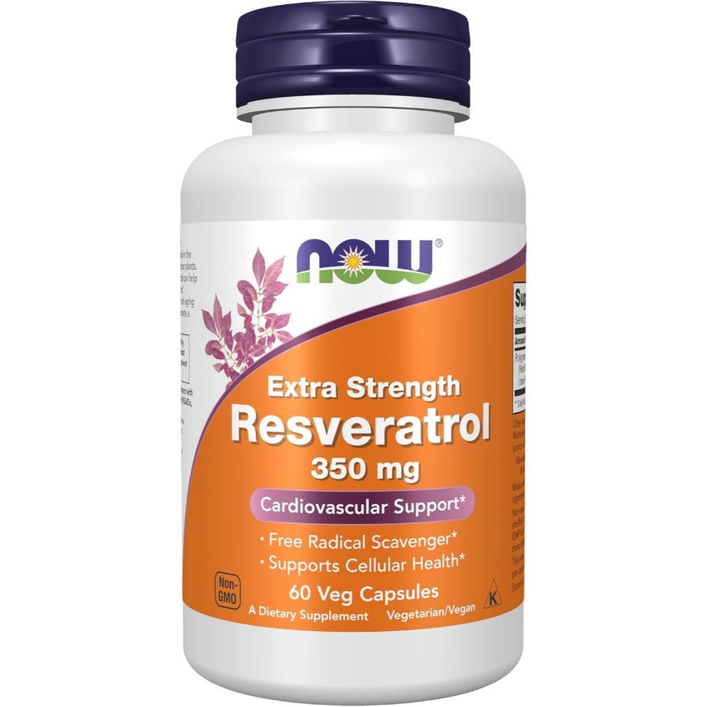 USA Supplements | NOW Foods, Resveratrol, 350 mg, 60 Veg Capsules ( Cardiovascular Support )