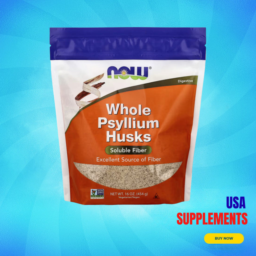 USA Supplements | NOW Foods, Whole Psyllium Husks, 16 oz ( Supports Digestive Regularity )