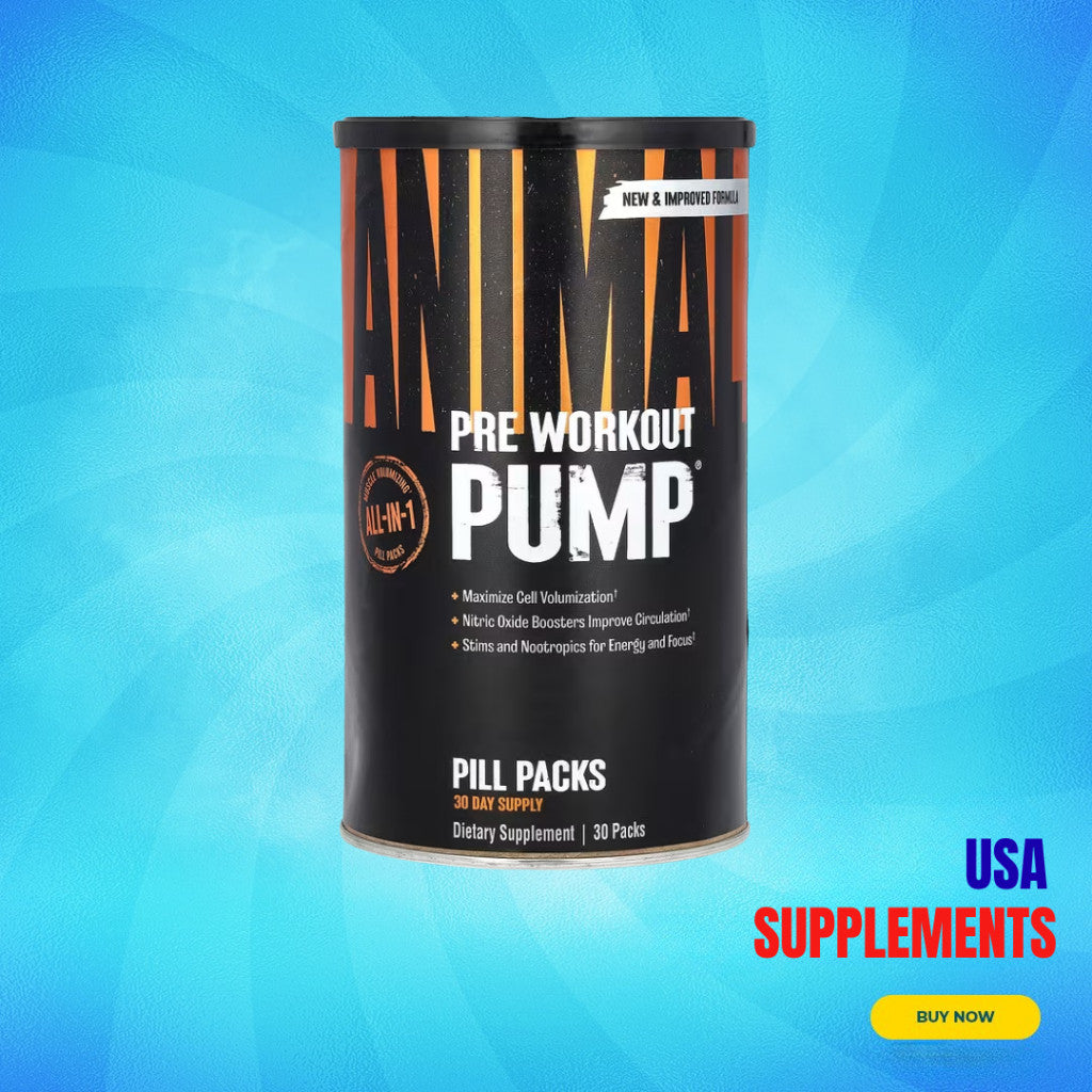 USA Supplements | Animal, Pre Workout Pump ( Nitric Oxide Boosters Improve Circulation )