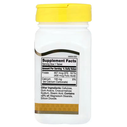 USA Supplements | 21st Century, Folic Acid, 400 mcg ( Heart Health Support )