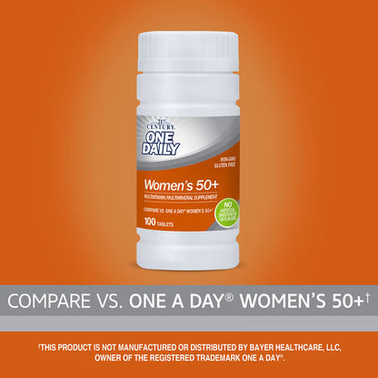 USA Supplements | 21st Century, One Daily, Women's 50+, 100 Tablets ( Supports Bone & Joint Health )