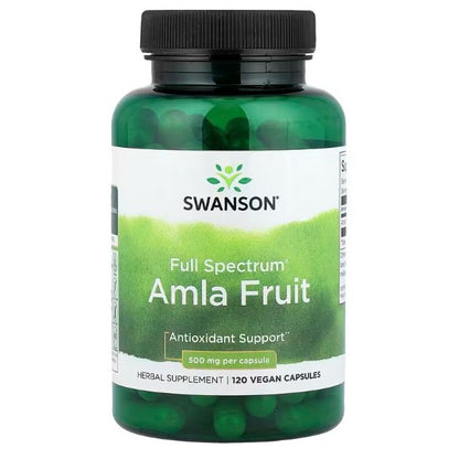 HealthilyYou | Swanson, Full Spectrum® Amla Fruit, 120 Vegan Capsules Antioxidant Support