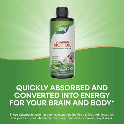 Nature's Way, Organic MCT Oil ( Supports Satiety, Metabolism, Brain and Focus Support )