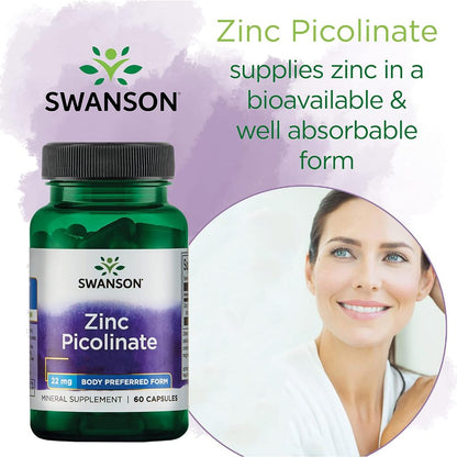 NaturalSolutions | Swanson, Solgar, Zinc Picolinate, 22 mg, 50 mg, 15 mg, Immune Health
