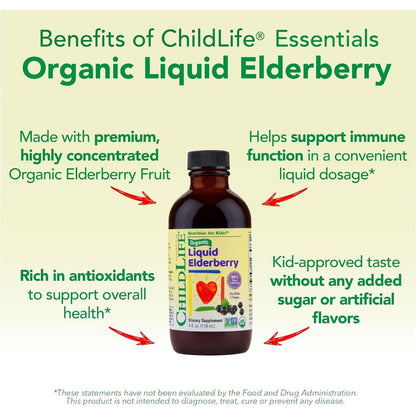 LittleSunshine | ChildLife Essentials, Echinacea, Natural Orange, Organic Liquid Elderberry,