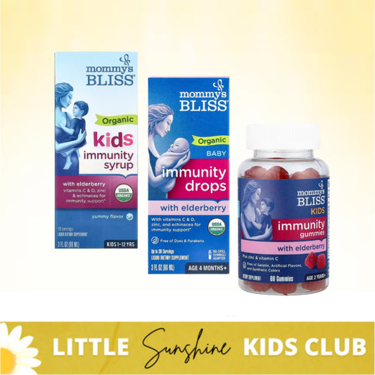 LittleSunshine | Mommy's Bliss, Kids & Baby Immunity With Elderberry Vitamins C & D Zinc & Echinacea