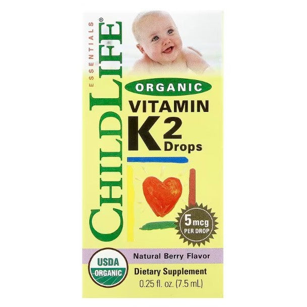 LittleSunshine | ChildLife Essentials, Organic Vitamin K2 Drops, Natural Berry, 5 mcg, 0.25 fl oz