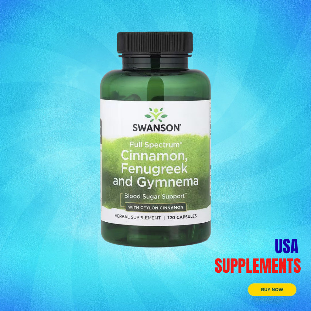 USA Supplements | Swanson, Full Spectrum® Cinnamon, Fenugreek, & Gymnema ( Energy Balance Support )