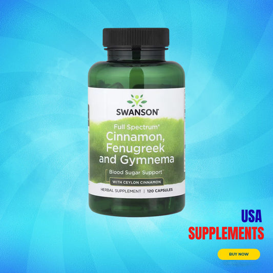 USA Supplements | Swanson, Full Spectrum® Cinnamon, Fenugreek, & Gymnema ( Energy Balance Support )