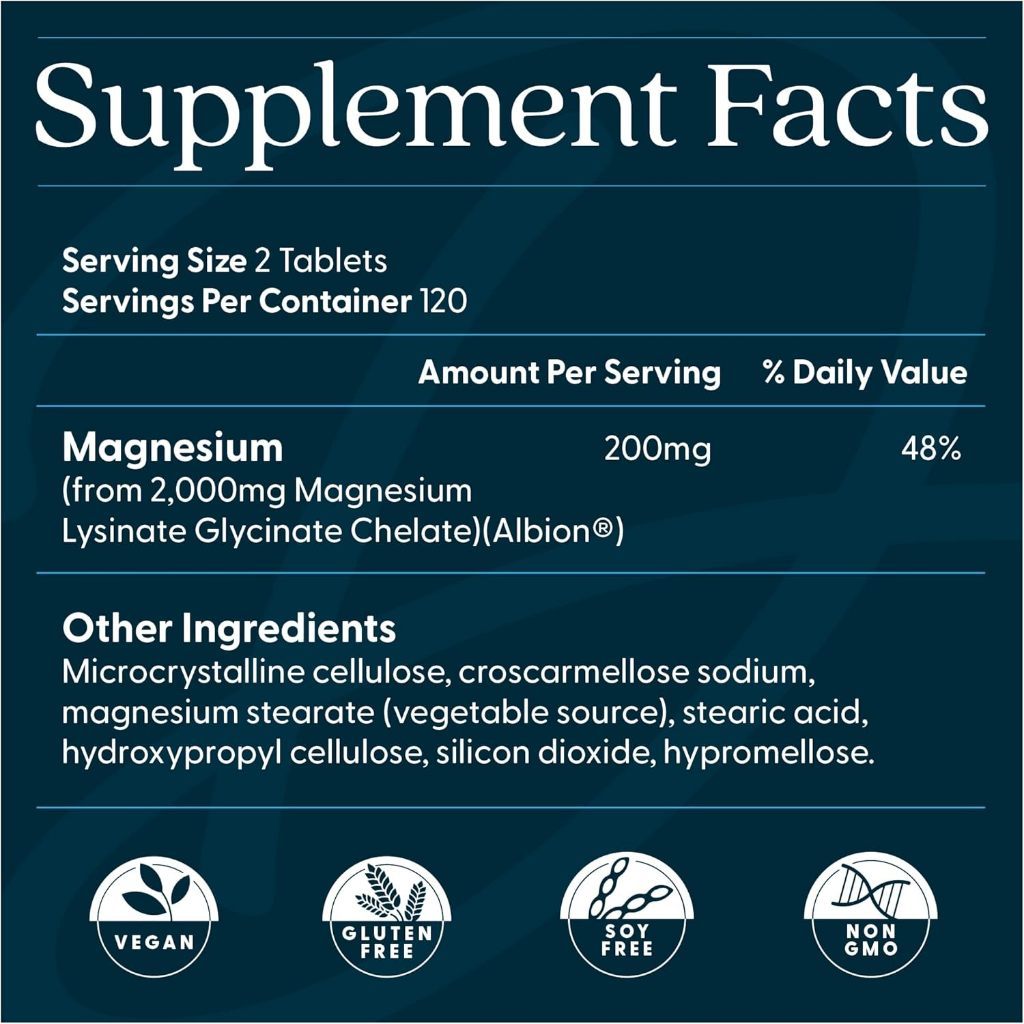 USA Supplements | Doctor's Best, High Absorption Magnesium Lysinate Glycinate ( Sleep Support )