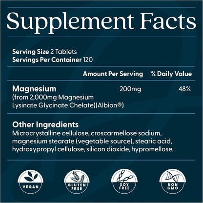 USA Supplements | Doctor's Best, High Absorption Magnesium Lysinate Glycinate ( Sleep Support )