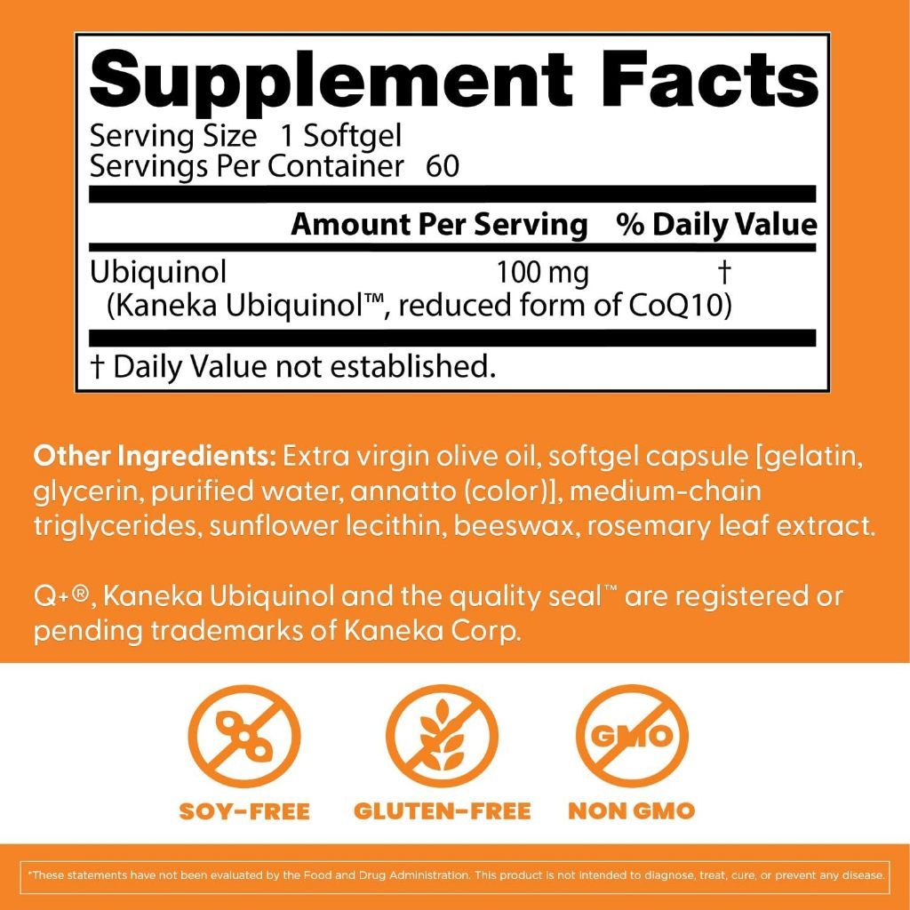 USA Supplements | Doctor's Best, Ubiquinol, 100 mg, 60 Softgels ( Heart & Cardiovascular Support )