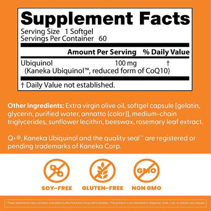 USA Supplements | Doctor's Best, Ubiquinol, 100 mg, 60 Softgels ( Heart & Cardiovascular Support )