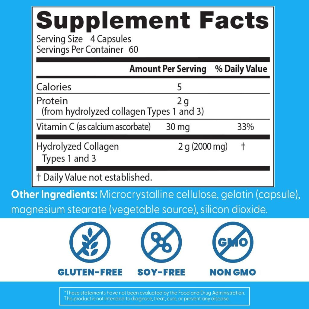 USA Supplements | Doctor's Best, Collagen Types 1 & 3 with Vitamin C ( Skin Health & Appearance )