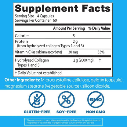 USA Supplements | Doctor's Best, Collagen Types 1 & 3 with Vitamin C ( Skin Health & Appearance )