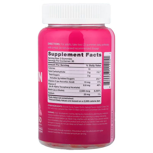 USA Supplements | Pink, Beautiful, Hair, Skin & Nails Gummies ( Supports Healthy Hair Growth )