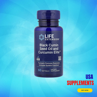 USA Supplements | Life Extension, Black Cumin Seed Oil and Curcumin Elite ( Immune System Function )