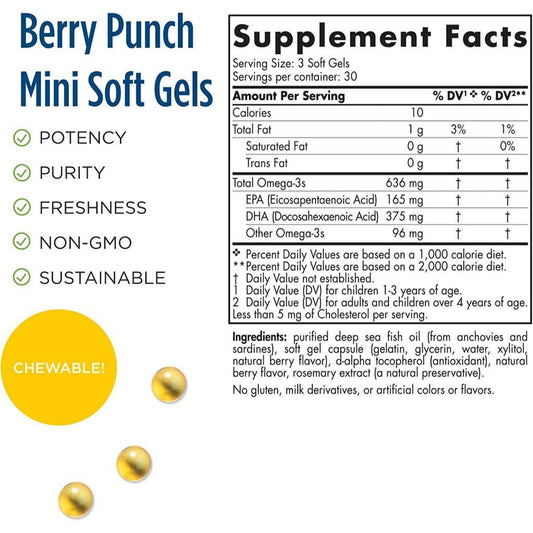 USA Supplements | Nordic Naturals, Children's DHA™ Xtra, 90 Mini Chew Soft Gels ( Brain Health )