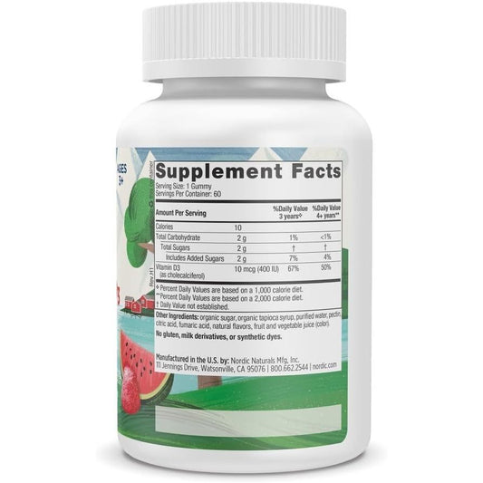 USA Supplements | Nordic Naturals, Kids Vitamin D3 Gummies ( Supports Bone Health )
