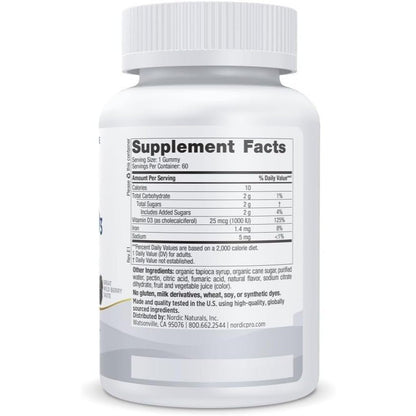 USA Supplements | Nordic Naturals, Vitamin D3 Gummies, Wild Berry ( Supports Bone & Immune )