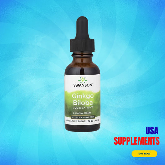 USA Supplements | Swanson, Ginkgo Biloba Liquid Extract ( Cognitive Support )
