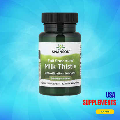 USA Supplements | Swanson, Full Spectrum® Milk Thistle, 30 Vegan Capsules ( Liver Support )