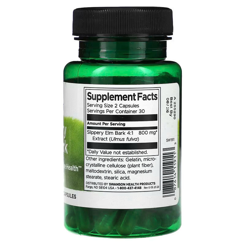 USA Supplements | Swanson, Slippery Elm Bark ( Digestive & Gut Soothing Support )
