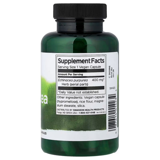 USA Supplements | Swanson, Echinacea, 400 mg, 100 Vegan Capsules ( Immune Health )
