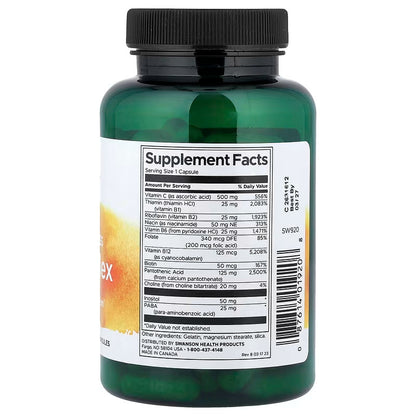 USA Supplements | Swanson, Super Stress B-Complex w/ Vitamin C, 100 Capsules ( Energy & Metabolism )