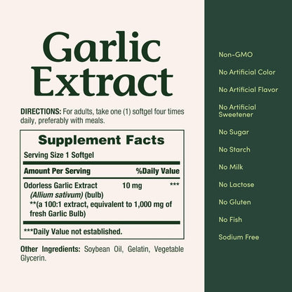 USA Supplements | Nature's Bounty, Garlic Extract ( Heart Health )