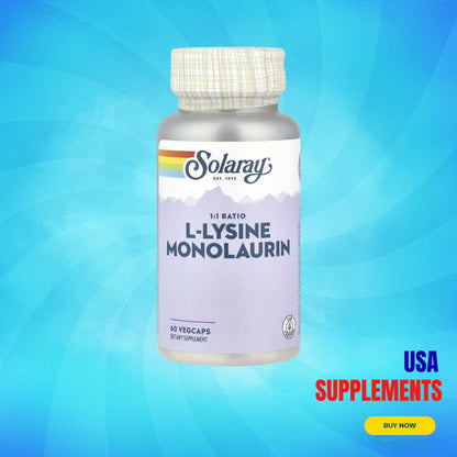 USA Supplements | Solaray, L-Lysine Monolaurin ( Immune System Support )