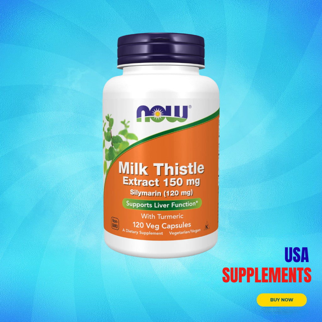 USA Supplements | NOW Foods, Milk Thistle Extract, 120 Veg Capsules ( Supports Liver Function )