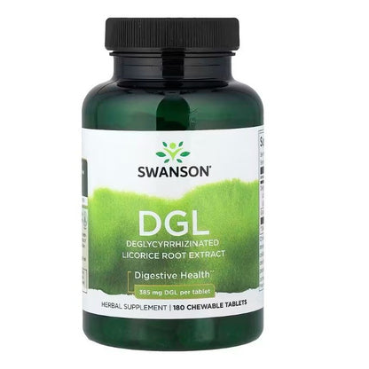 HealthilyYou | Swanson, DGL, 180 Chewable Tablets Deglycyrrhizinated Licorice Root Extract