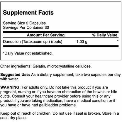 HealthilyYou | Swanson, Full Spectrum® Dandelion Root, 515 mg, 60 Capsules Supports Healthy Liver