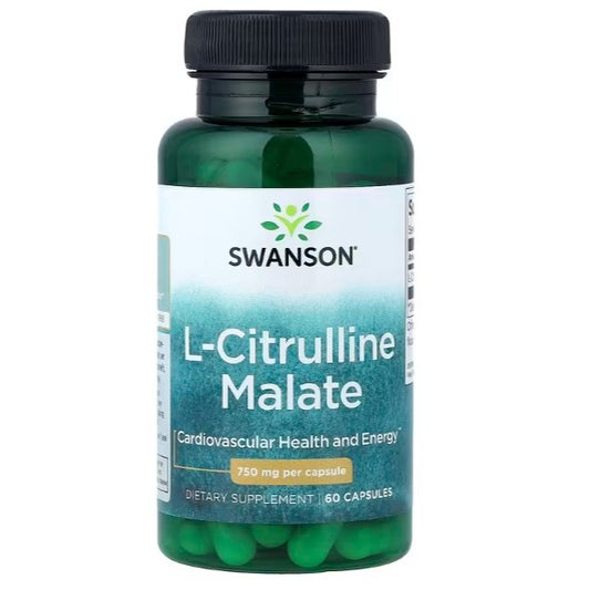 HealthilyYou | Swanson, L-Citrulline Malate, 750 mg, 60 Capsules Cardiovascular Health and Energy