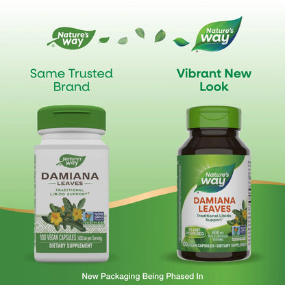 Nature's Way, Damiana Leaves ( Mood, Energy Enhancement & Digestive Comfort )